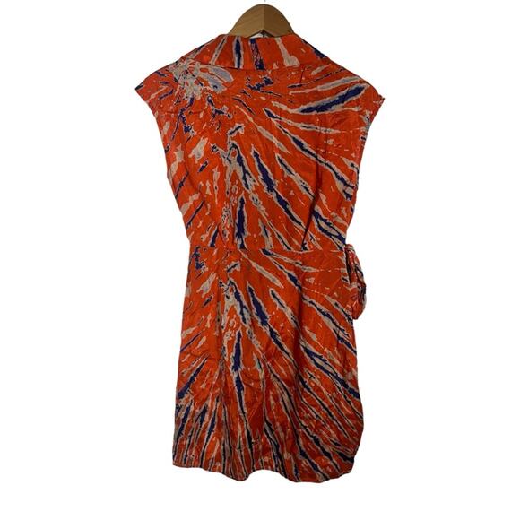 Urban Outfitters Mini-Robe Portefeuille Silver Sun Wrap Dress Size Small - Picture 5 of 16